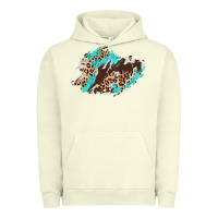 Pigment Pistachio cowhide leopard turquoise patch Urban Hoodie - AdoDesignShop