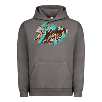 Pigment Tornado cowhide leopard turquoise patch Urban Hoodie - AdoDesignShop