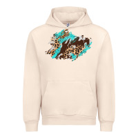 Sandshell cowhide leopard turquoise patch Urban Hoodie - AdoDesignShop