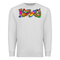 Dove Grey love autism Premium Sweatshirt - Zillion Design Studio
