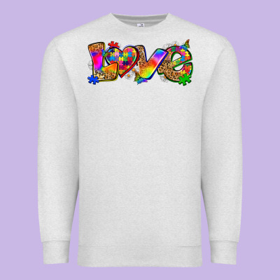 Love Autism Premium Sweatshirt Designed By Zillion Design Studio