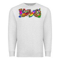 Oatmeal Heather love autism Premium Sweatshirt - Zillion Design Studio