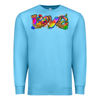 Ocean Blue love autism Premium Sweatshirt - Zillion Design Studio