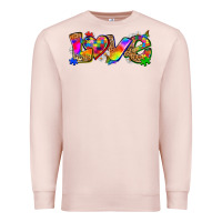 Pale Pink love autism Premium Sweatshirt - Zillion Design Studio