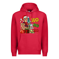 Cardinal Christmas ho ho ho skeleton Premium Hoodie - AdoDesignShop