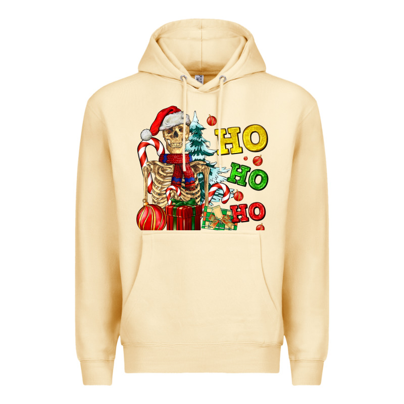 Christmas Ho Ho Ho Skeleton Premium Hoodie by AdoDesignShop | Teevron