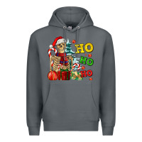 Rock Christmas ho ho ho skeleton Premium Hoodie - AdoDesignShop
