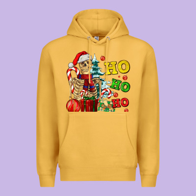 Christmas Ho Ho Ho Skeleton Premium Hoodie Designed By Adodesignshop