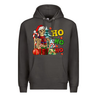 Smoke Christmas ho ho ho skeleton Premium Hoodie - AdoDesignShop