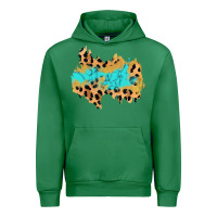 Emerald glitter leopard turquoise patch Urban Hoodie - AdoDesignShop