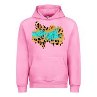 Fuchsia Pink glitter leopard turquoise patch Urban Hoodie - AdoDesignShop