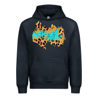 Navy glitter leopard turquoise patch Urban Hoodie - AdoDesignShop