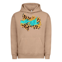 Pigment Burro glitter leopard turquoise patch Urban Hoodie - AdoDesignShop