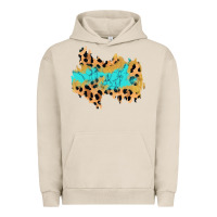 Pigment French Oak glitter leopard turquoise patch Urban Hoodie - AdoDesignShop