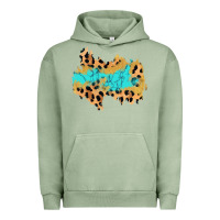 Pigment Oil Green glitter leopard turquoise patch Urban Hoodie - AdoDesignShop