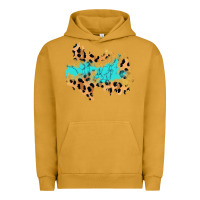 Pigment Peanut Butter glitter leopard turquoise patch Urban Hoodie - AdoDesignShop