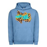 Pigment Pebble Blue glitter leopard turquoise patch Urban Hoodie - AdoDesignShop