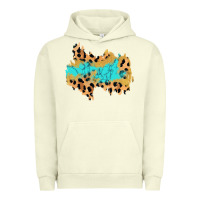 Pigment Pistachio glitter leopard turquoise patch Urban Hoodie - AdoDesignShop