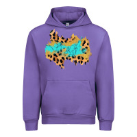 Tulip glitter leopard turquoise patch Urban Hoodie - AdoDesignShop
