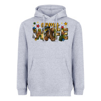 Heather Grey army wife western Heavyweight Hoodie - texasbilliewilder