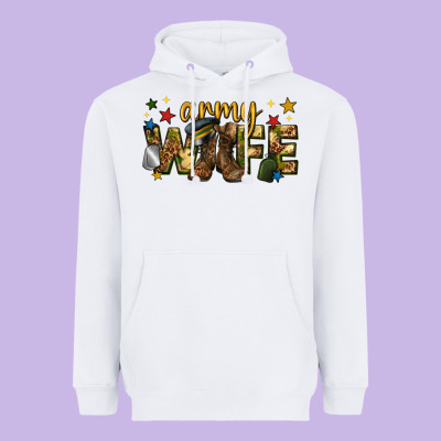 Heavyweight Hoodie army wife western