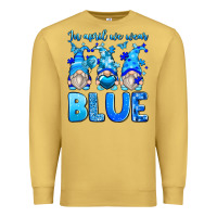 Antique Gold in april we wear blue autism gnomes Premium Sweatshirt - Zillion Design Studio