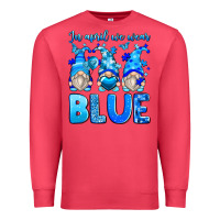 Cardinal in april we wear blue autism gnomes Premium Sweatshirt - Zillion Design Studio