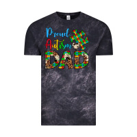 Cloud Black proud autism dad Vintage Tee - Artiststas