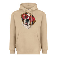 Mushroom saint bernard with love glasses Heavyweight Hoodie - RanaPortraitStore