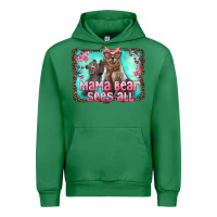Emerald mama bear sees all Urban Hoodie - Artiststas