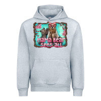 Heather Grey mama bear sees all Urban Hoodie - Artiststas