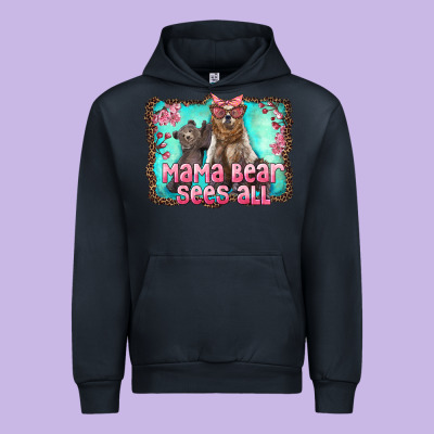 Mama Bear Sees All Urban Hoodie Designed By Artiststas