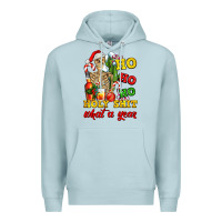 Blue Mist Christmas ho ho ho holy shit what a year skeleton Premium Hoodie - AdoDesignShop