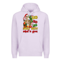 Lilac Christmas ho ho ho holy shit what a year skeleton Premium Hoodie - AdoDesignShop