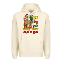 Sandshell Christmas ho ho ho holy shit what a year skeleton Premium Hoodie - AdoDesignShop