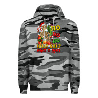 Slate Camo Christmas ho ho ho holy shit what a year skeleton Premium Hoodie - AdoDesignShop