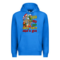 True Royal Christmas ho ho ho holy shit what a year skeleton Premium Hoodie - AdoDesignShop