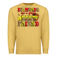 Antique Gold diamonds are a girl's best friend softball Premium Sweatshirt - Zillion Design Studio