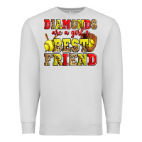 Dove Grey diamonds are a girl's best friend softball Premium Sweatshirt - Zillion Design Studio