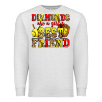 Oatmeal Heather diamonds are a girl's best friend softball Premium Sweatshirt - Zillion Design Studio