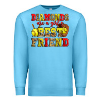 Ocean Blue diamonds are a girl's best friend softball Premium Sweatshirt - Zillion Design Studio