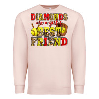 Pale Pink diamonds are a girl's best friend softball Premium Sweatshirt - Zillion Design Studio