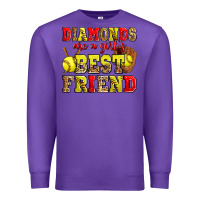 Purple diamonds are a girl's best friend softball Premium Sweatshirt - Zillion Design Studio
