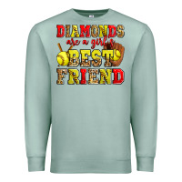 Seafoam diamonds are a girl's best friend softball Premium Sweatshirt - Zillion Design Studio