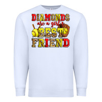 White diamonds are a girl's best friend softball Premium Sweatshirt - Zillion Design Studio