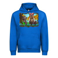Cobalt mama bear sees all with sunflowers Urban Hoodie - Artiststas