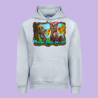 Mama Bear Sees All With Sunflowers Urban Hoodie Designed By Artiststas