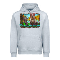 Heather Grey mama bear sees all with sunflowers Urban Hoodie - Artiststas