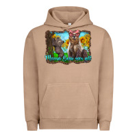 Pigment Burro mama bear sees all with sunflowers Urban Hoodie - Artiststas