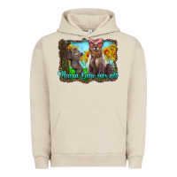 Pigment French Oak mama bear sees all with sunflowers Urban Hoodie - Artiststas